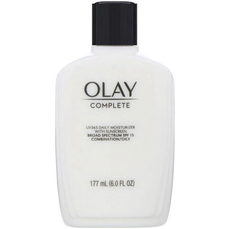 Olay, Complete, Hidratante diário UV365 com protetor solar, FPS 15, Pele oleosa, 177 ml (6 oz)