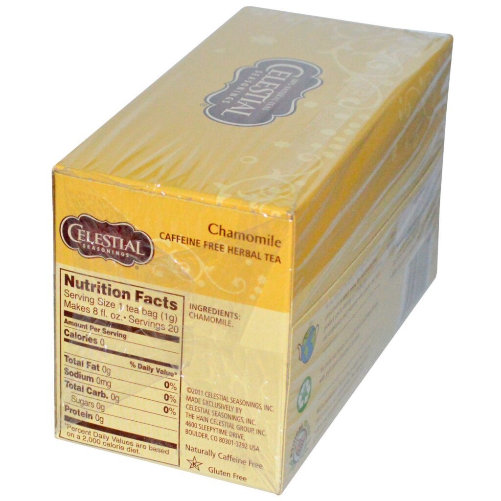 Celestial Seasonings, Chá de Ervas, Sem Cafeína, Camomila, 20 Pacotes de Chá, 0,9 oz (25 g) - Imagem 2