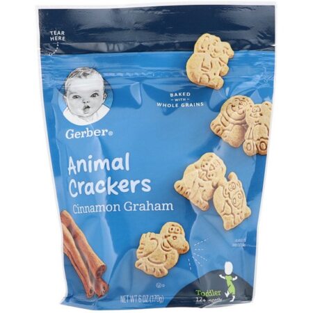 Gerber, Animal Crackers, 12+ Months, Cinnamon Graham, 6 oz (170 g)