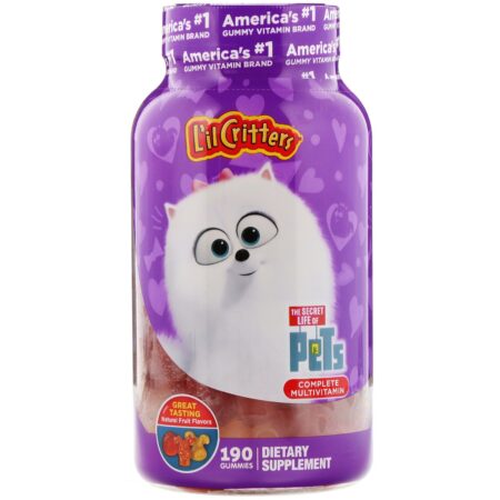 L'il Critters, Complete Multivitamin Gummies, Secret Life of Pets, Natural Fruit Flavors, 190 Gummies - Image 3