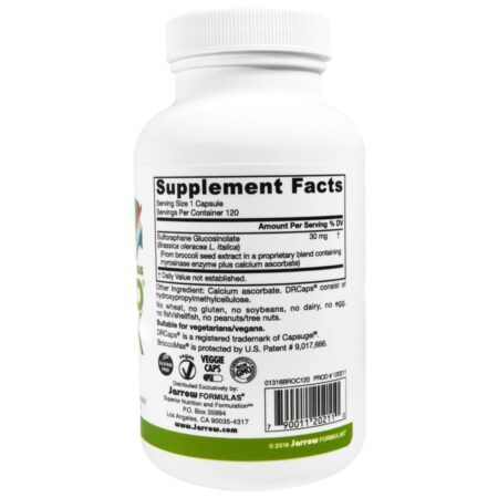 Jarrow Formulas, BroccoMax, SGS Ativado por Mirosinase, 120 Cápsulas Vegetais. - Imagem 2