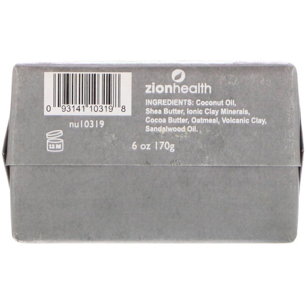 Zion Health, Sabonete de Argila Antiga, Sândalo, 170 g - Imagem 2