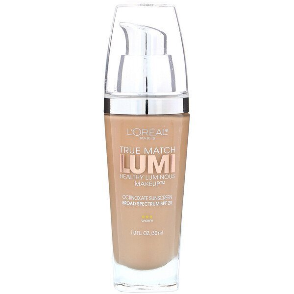 L'Oreal, Maquiagem True Match Healthy Luminous, FPS 20, Nude Beige W3, 30 ml