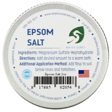 White Egret Personal Care, Sal epsom, 57 g (2 oz)