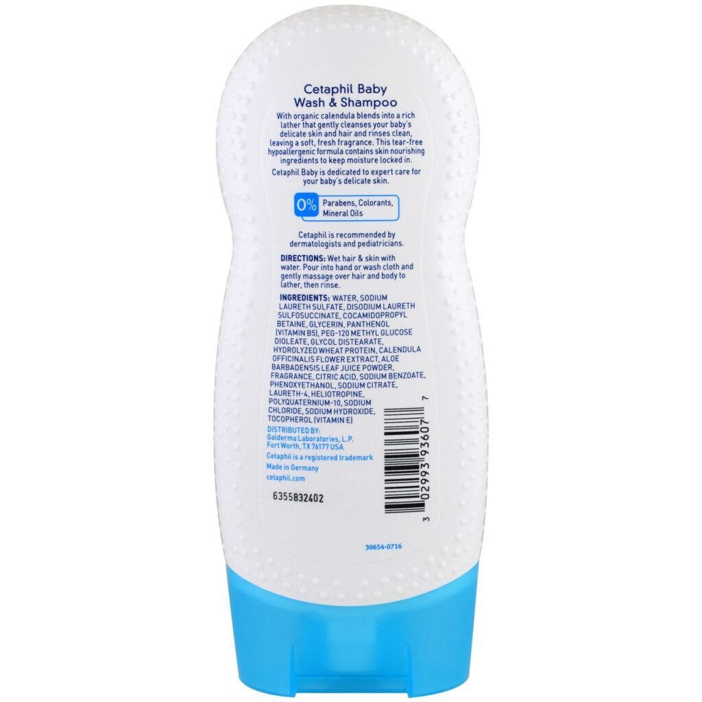 Cetaphil, Sabonete Corporal e Shampoo para Bebês com Calêndula Orgânica, 230 ml (7,8 fl oz) - Imagem 2