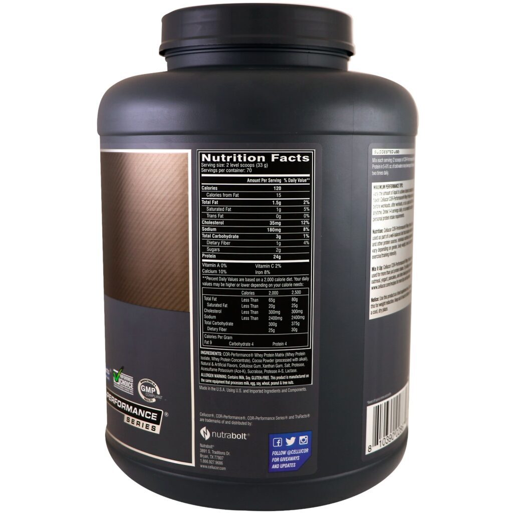 Cellucor, Whey Cor-Desempenho, Chocolate Derretido, 2.352 g (5,19 lb) - Imagem 2