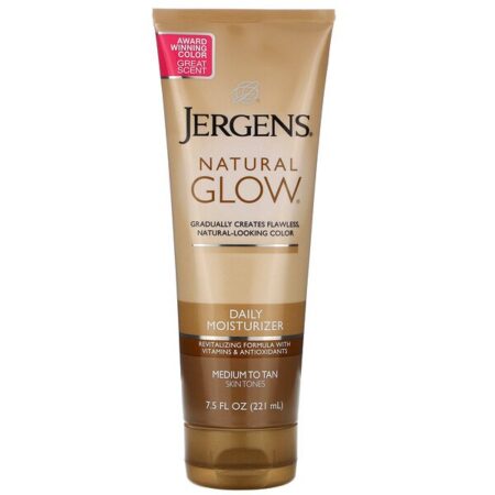 Jergens, Natural Glow, hidratante de uso diário, pele média a bronzeada, 7,5 fl oz (221 ml)