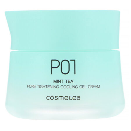 Cosmetea, Chá de menta, Creme em Gel Refrescante para Poros, 1,76 oz (50 g)