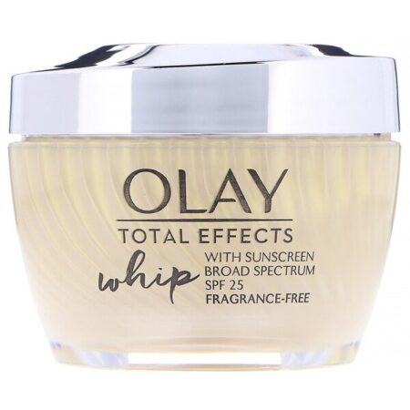 Olay, Total Effects Whip, Hidratante ativo com protetor solar, SPF 25, Sem perfume, 48 g (1,7 oz)