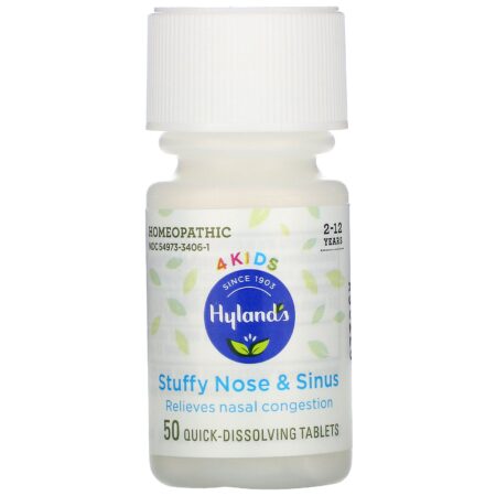 Hyland's, 4 Kids, Stuffy Nose and Sinus, 2-12 Years, 50 Quick-Dissolving Tablets - Image 3