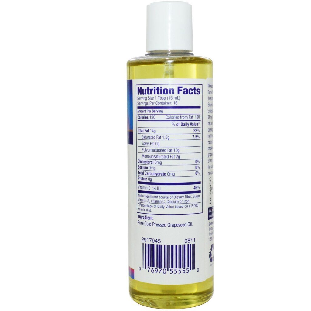 Heritage Store, Óleo de Uva, 8 fl oz (240 ml) - Imagem 2