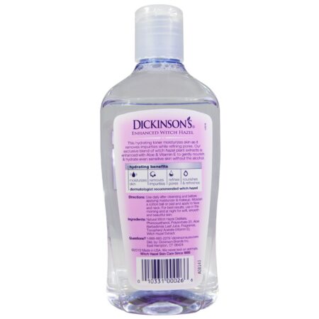 Dickinson Brands, Hamamélis Melhorada, Tonificante e Hidratante, Sem Álcool, 16 oz fl (473 ml) - Image 2