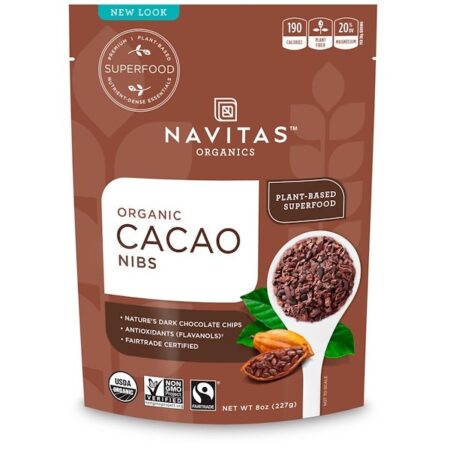 Navitas Organics, Pedaços de Cacau Orgânico, 227 g (8 oz)