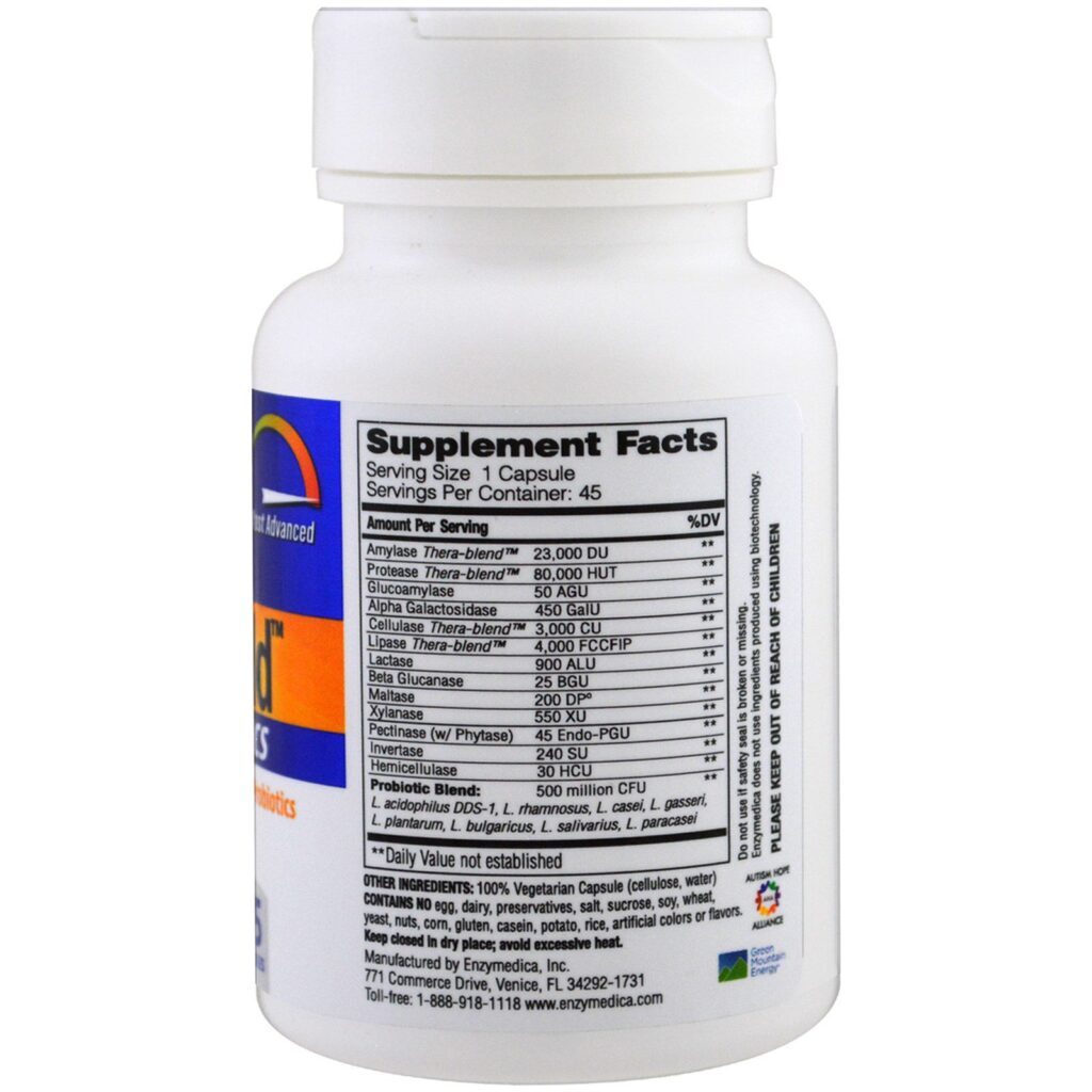 Enzymedica, Digest Gold + Probióticos, 45 Cápsulas - Imagem 2