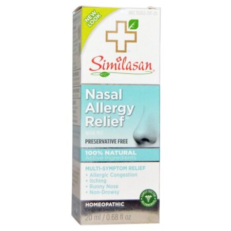 Similasan, Alívio da Alergia Nasal, 0,68 onças fluidas (20 mL)