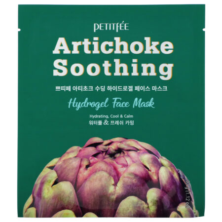 Petitfee, Artichoke Soothing, Hydrogel Face Mask, 5 Sheets, 1.12 oz (32 g) Each - Image 3