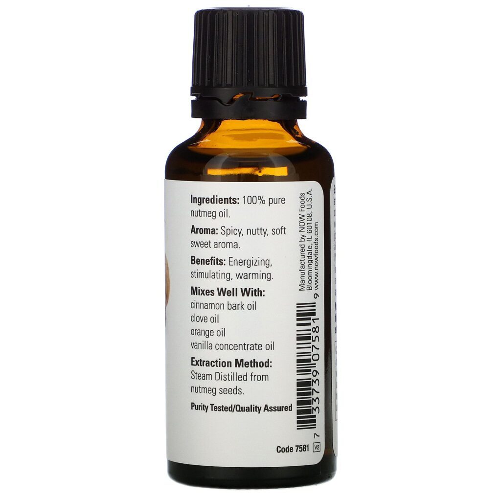Now Foods, Essential Oils, Noz-moscada, 1 fl oz (30 ml) - Imagem 2