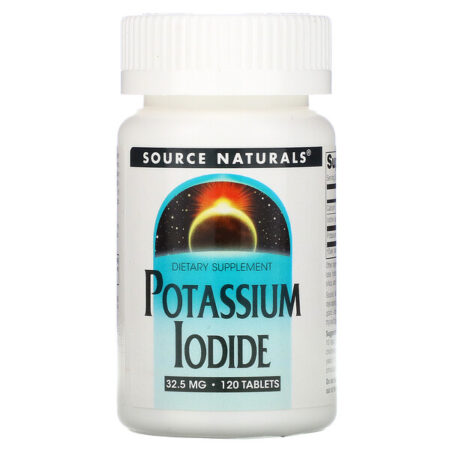 Source Naturals, Iodeto de Potássio, 32,5 mg, 120 tabletes