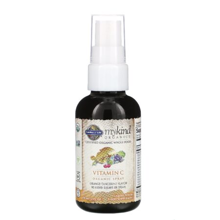 Garden of Life, MyKind Organics, Vitamin C Organic Spray, Orange-Tangerine, 2 fl oz (58 ml) - Image 3