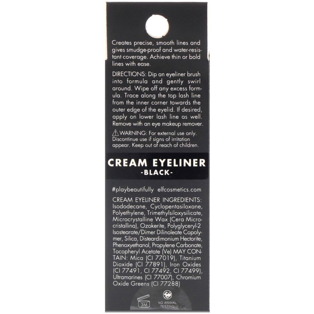 E.L.F., Delineador para os Olhos, Preto, 0,17 oz (4,7 g) - Imagem 3