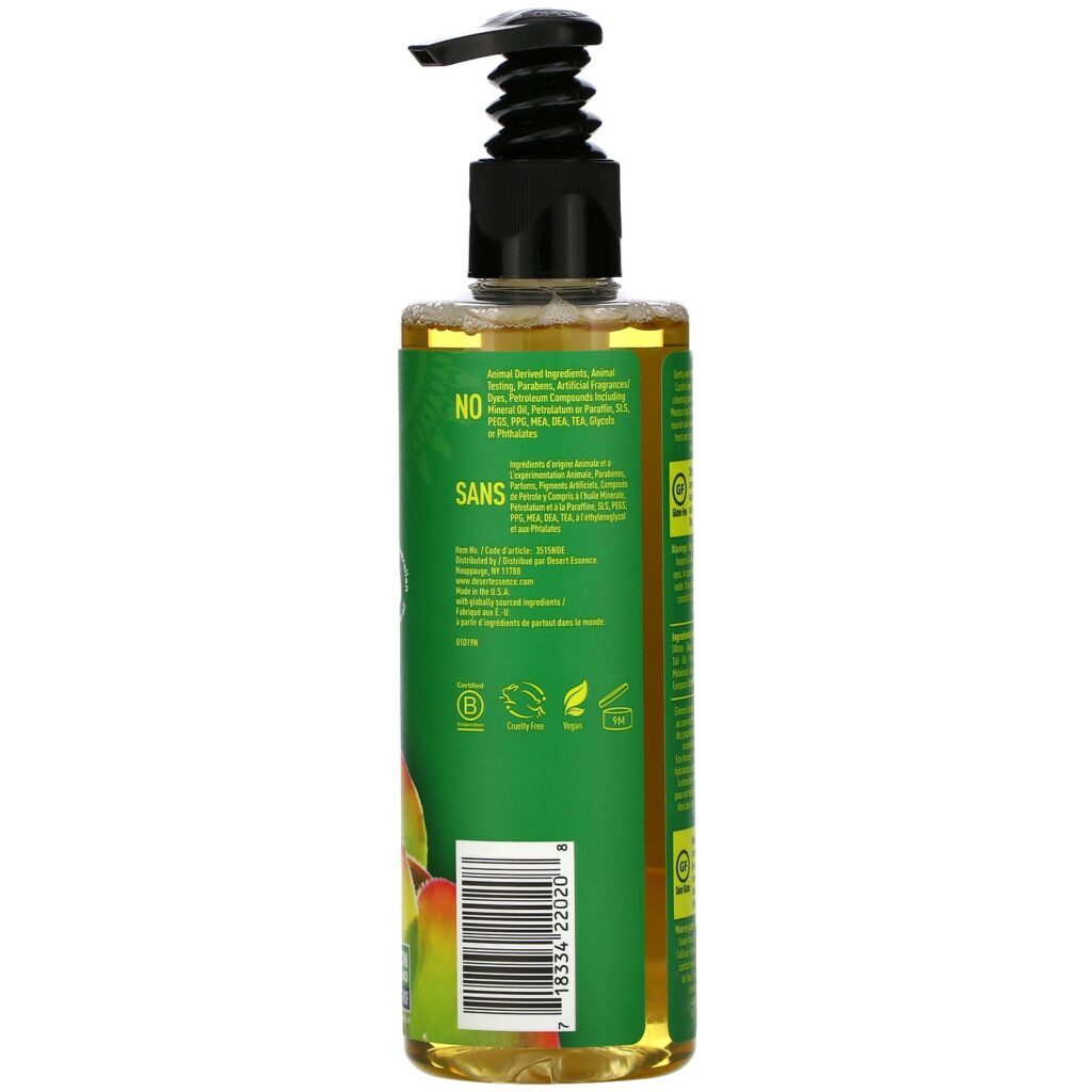 Desert Essence, Castile Liquid Soap with Pure Australian Tea Tree Oil, 8.5 fl oz (250 ml) - Imagem 2