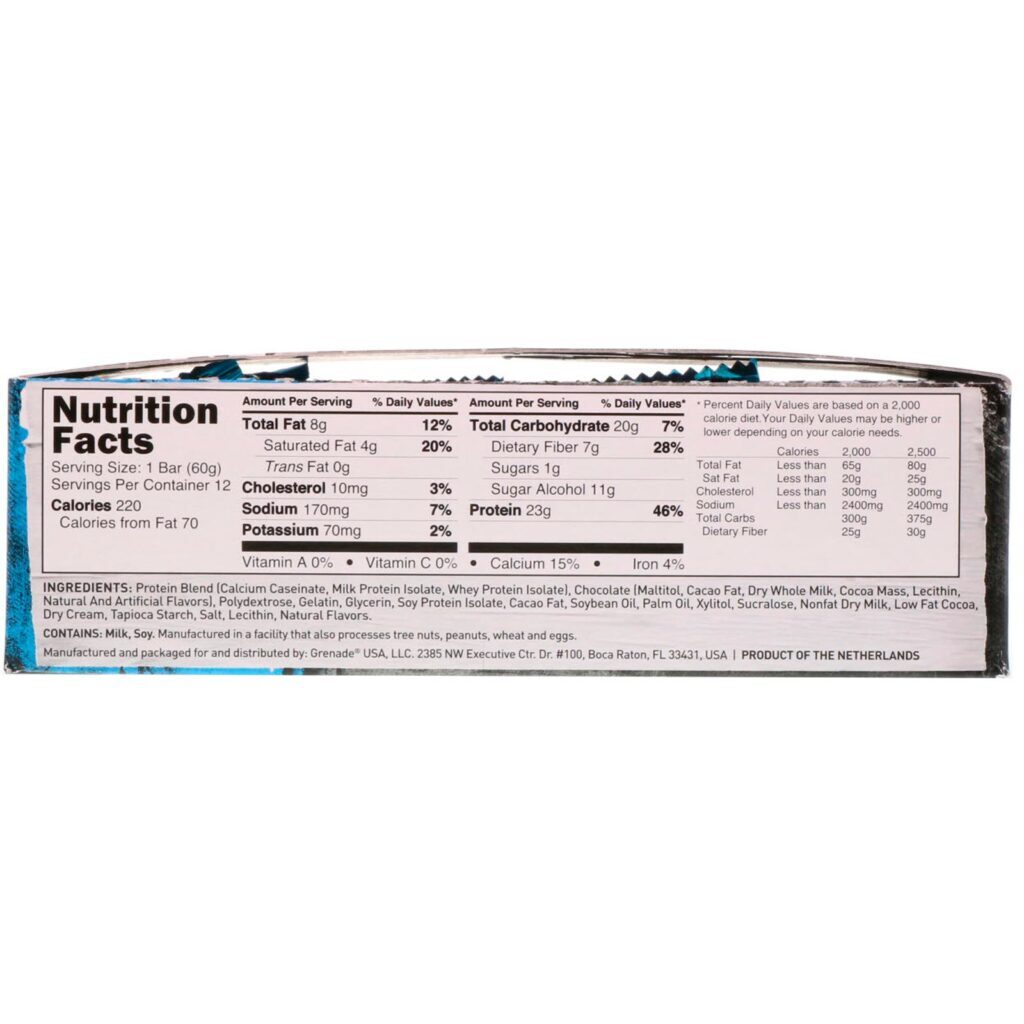Grenade, Carb Killa, High Protein Bar, Chocolate Cream, 12 Bars, 2.12 oz (60 g) Each - Imagem 3