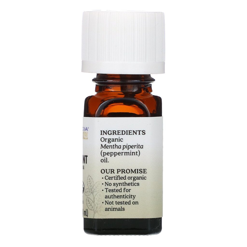 Aura Cacia, Óleo Essencial Puro, Hortelã-Pimenta Orgânica, 7,4 ml (0,25 fl oz) - Imagem 2