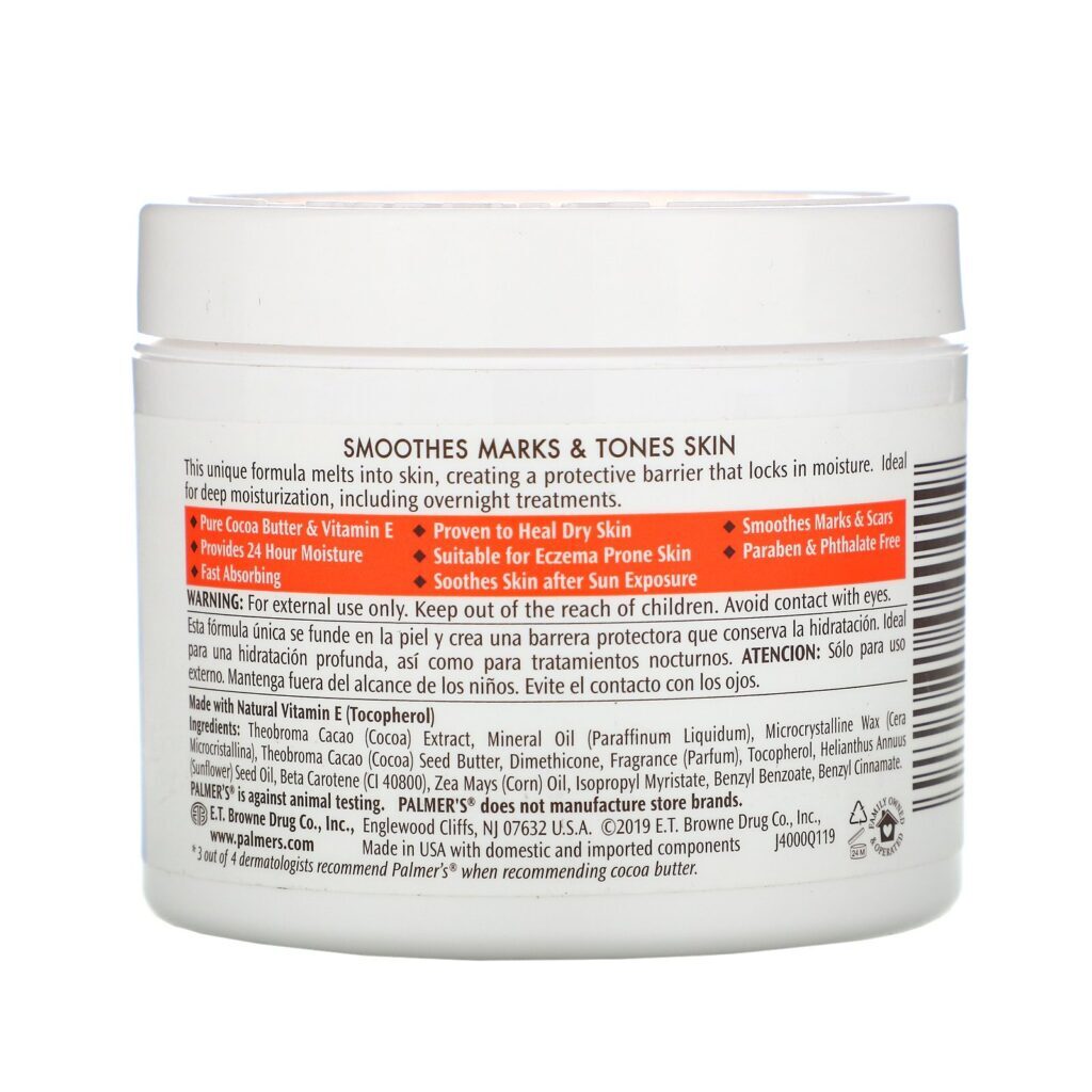 Palmer's, Fórmula de Manteiga de Cacau com Vitamina E, 3.5 oz (100 g) - Imagem 2