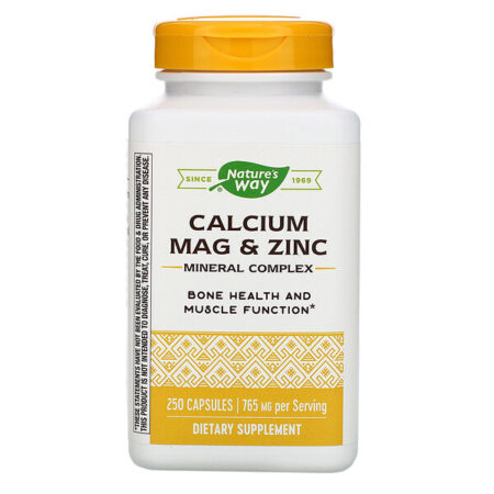 Nature's Way, Calcium, Mag & Zinc, Mineral Complex, 765 mg, 250 Capsules