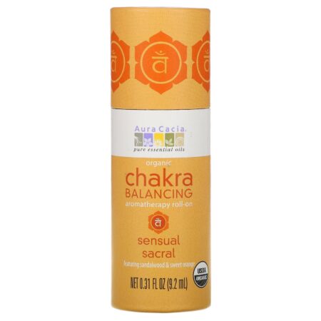 Aura Cacia, Roll-On Orgânico Para Aromaterapia e Balancear os Chakras, Sacral Sensual, 0.31 fl oz (9.2 ml) - Image 2