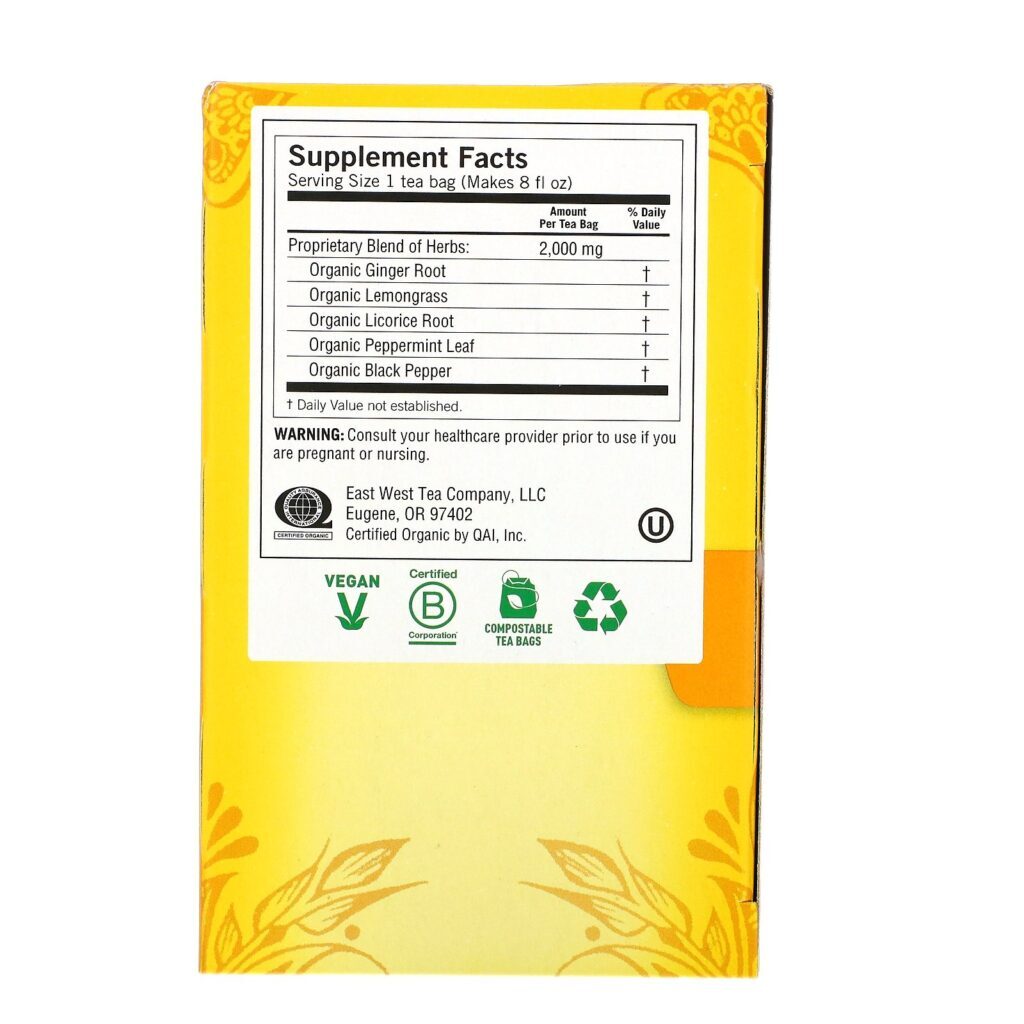 Yogi Tea, Gengibre Orgânico, Sem Cafeína, 16 Saquinhos de Chá, 1,12 oz (32 g) - Imagem 2