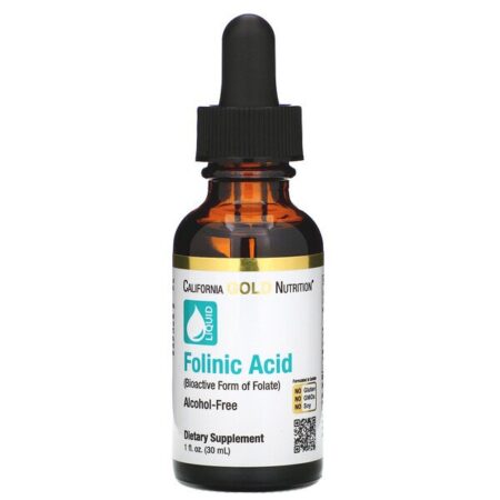 California Gold Nutrition, Ácido Folínico, Sem Álcool, 1 fl oz (30 ml)