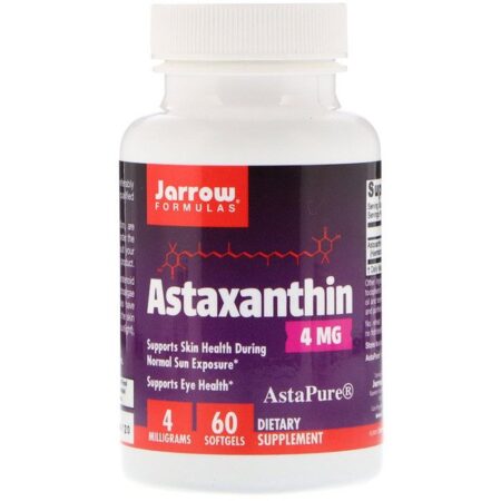 Jarrow Formulas, Astaxantina, 4 mg, 60 Cápsulas Softgel