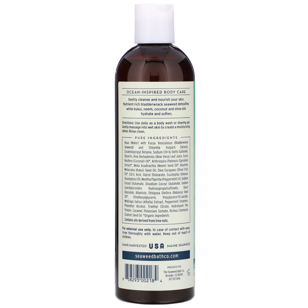 The Seaweed Bath Co., Hydrating Cleansing Body Wash, Eucalyptus & Peppermint, 12 fl oz (354 ml) - Imagem 2