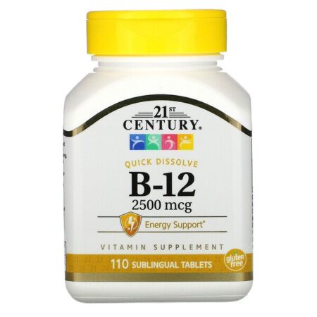 21st Century, B-12, 2.500 mcg, 110 Comprimidos Sublinguais