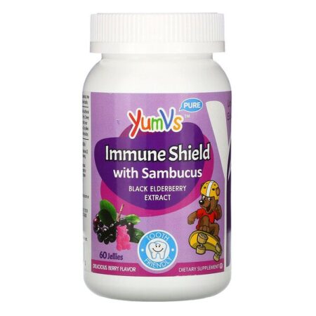 YumV's, Immune Shield with Sambucus, Delicious Berry Flavor, 60 Jelly Bears