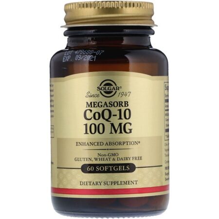 Solgar, Megasorb CoQ-10, 100 mg, 60 Cápsulas Softgel