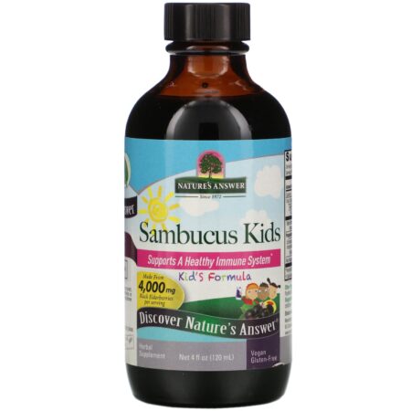 Nature's Answer, Sambucus Kid's Formula, 4,000 mg, 4 fl oz (120 ml) - Image 3