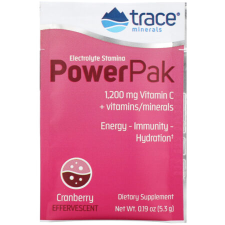 Trace Minerals Research, Electrolyte Stamina PowerPak, Cranberry, 30 Packets, 0.19 oz (5.3 g) Each - Image 3