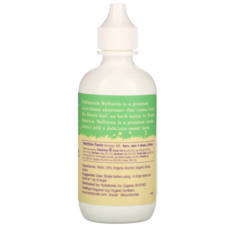 NuNaturals, NuStevia, Organic Clear Extract, 4 fl oz (118 ml) - Image 2