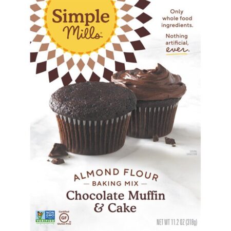 Simple Mills, Naturalmente sem glúten, Mistura de farinha de amêndoa, Muffin e bolo de chocolate, 10,4 oz (295 g)