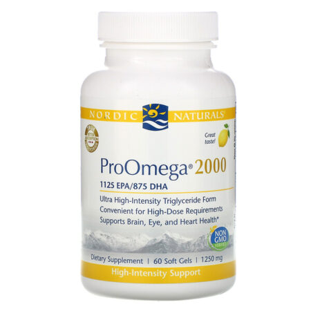 Nordic Naturals, ProOmega 2000, Lemon, 1,250 mg, 60 Soft Gels