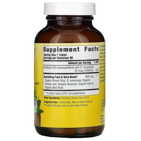 MegaFood, Vitamina D3, 1.000 UI, 90 Comprimidos - Imagem 2