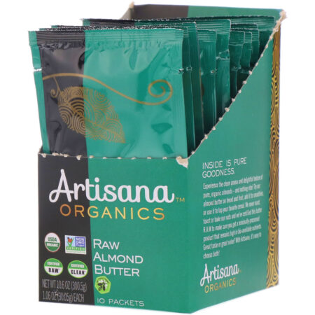 Artisana, Manteiga Pura de Amêndoa, 10 Sachês, 1.06 oz (30,05 g) Cada