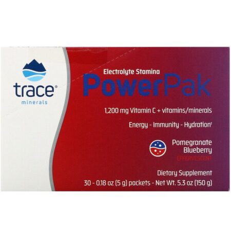 Trace Minerals Research, Electrolyte Stamina PowerPak, Pomegranate Blueberry, 30 Packets, 0.18 oz (5 g) Each