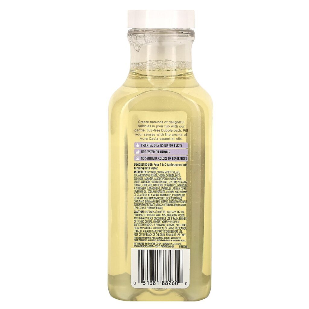 Aura Cacia, Banho de Espuma Aromaterapêutico, Lavanda Relaxante, 13 fl oz (384 ml) - Imagem 2