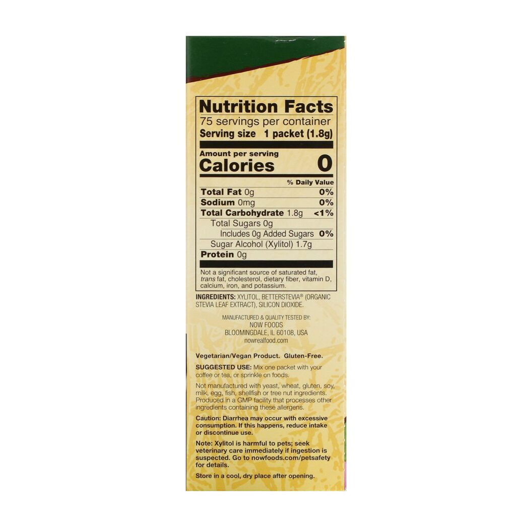 Now Foods, Xylitol Plus, 75 Packets, 4.76 oz (135 g) - Imagem 2