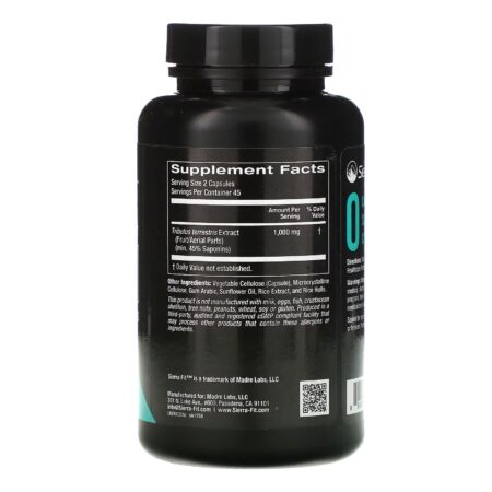 Sierra Fit, Tribulus, Extrato Padronizado, 1.000 mg por Porção, 90 Cápsulas Vegetais - Image 2