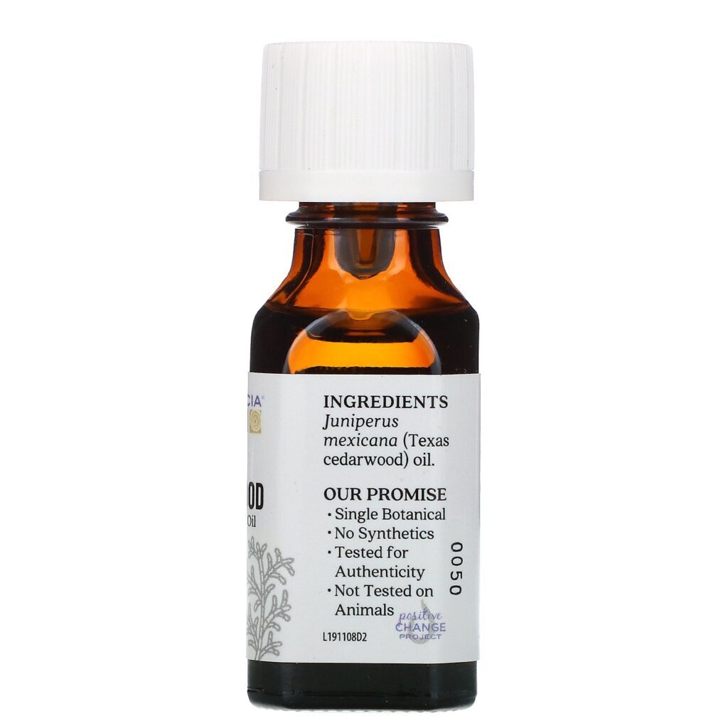 Aura Cacia, Óleo Essencial Puro, Cedro-do-Texas, 15 ml (0,5 fl oz) - Imagem 2