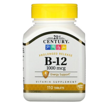 21st Century, B-12, Liberação Prolongada, 1.000 mcg, 110 Comprimidos